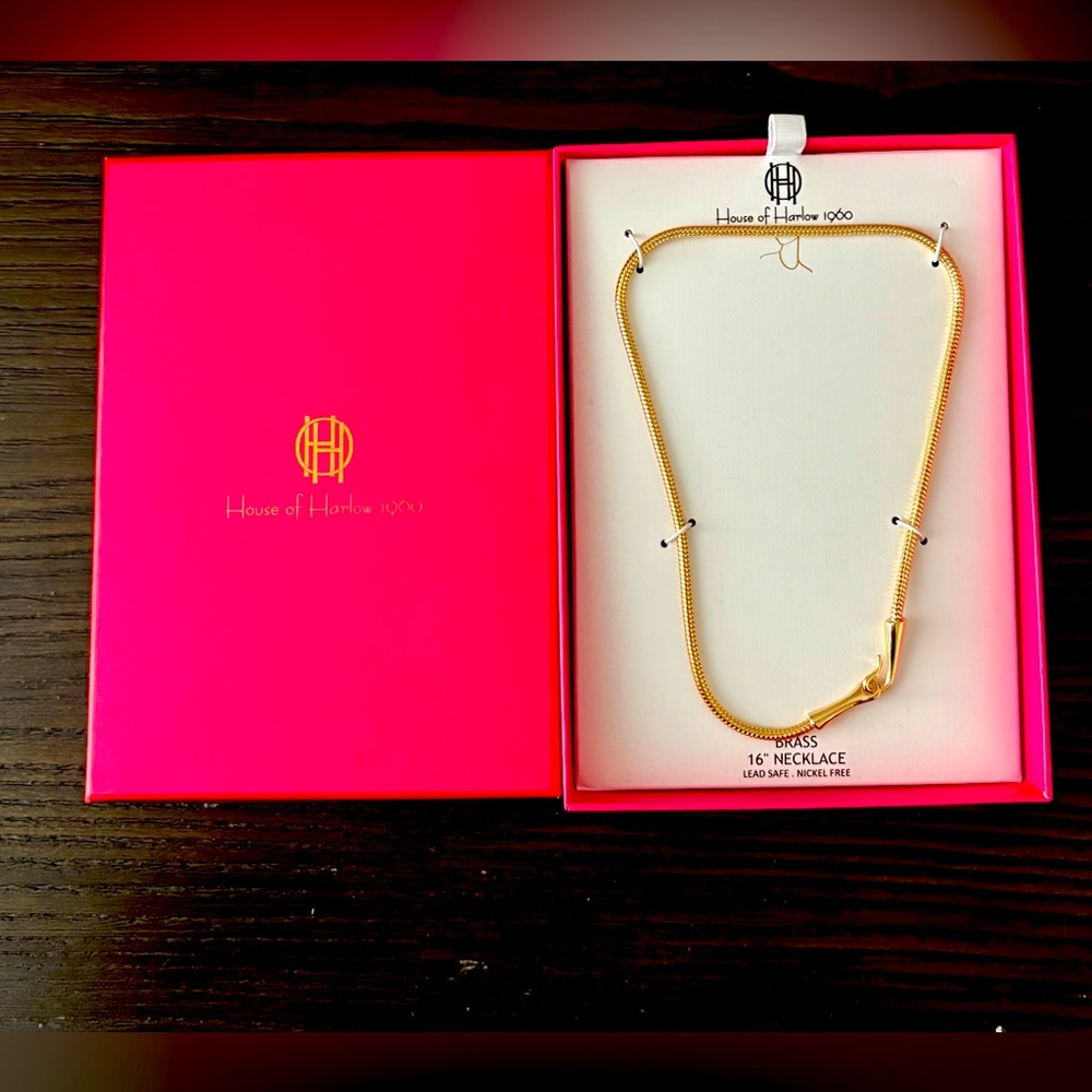 NEW House of Harlow 1960 Gold Necklace